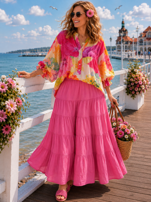 Bawełniana bluzka oversize plus size MGIEŁKA