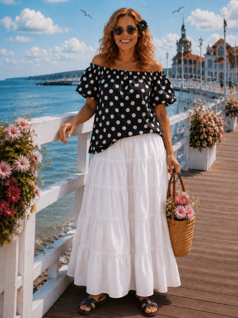 Bluzka oversize GROCHY czarna