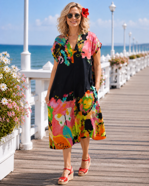 Zwiewna sukienka oversize plus size CAPRI