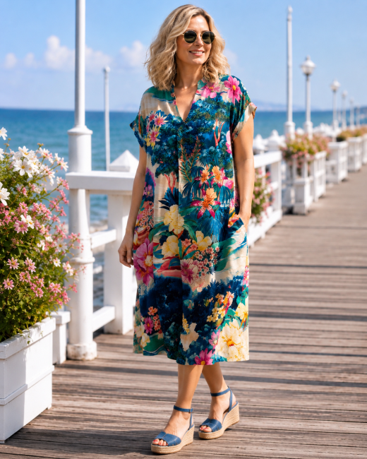 Zwiewna sukienka oversize plus size CAPRI