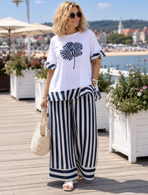 MELIA - komplet spodnie i tunika plus size/oversize 