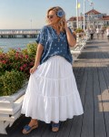 GROCHY - tunika plus size/ocersize ciemny jeans grochy 