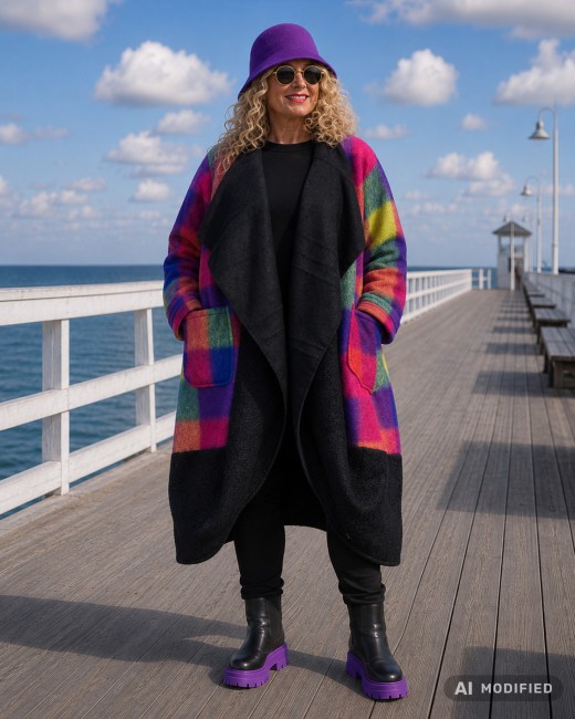 Płaszczyk narzutka plus size ArtBella 