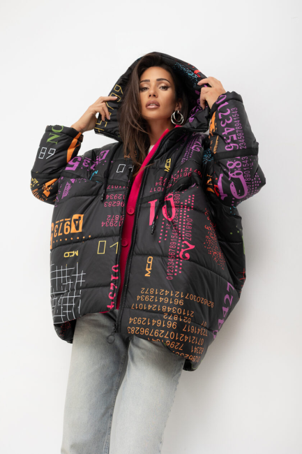 NUMBER - pikowana kurtka oversize od MISS CITY OFFICIAL 