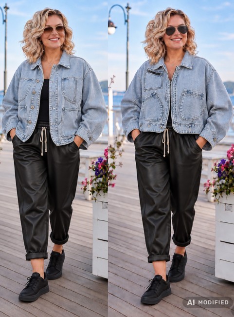 DENIM DUO - jeansowa katana oversize 2 w 1