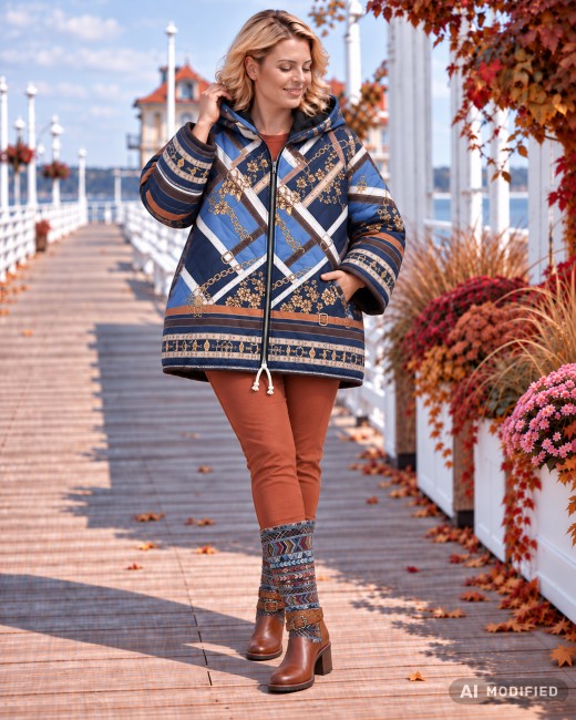 ROYAL - kurtka oversize - granatowa