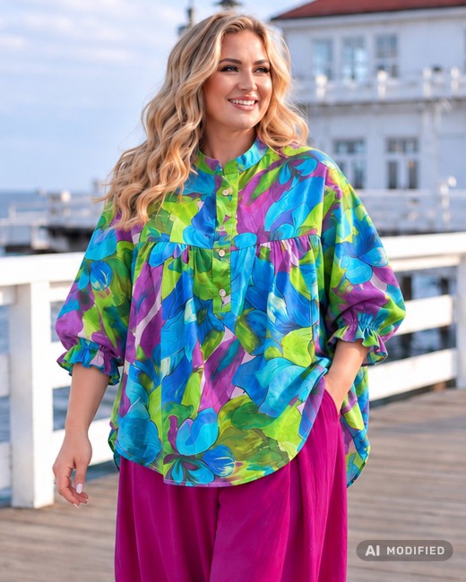 FIESTA - bawełniana bluzka oversize 
