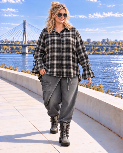 KRACIARA - koszula plus size /oversize 